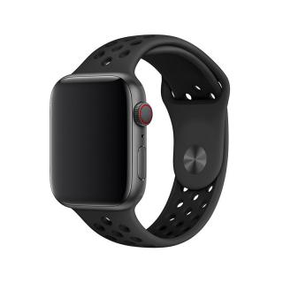 Apple Watch sportszíj - Fekete Óra mérete: 38/40/41mm, Szíj hossza: M-L (közepes és széles csukló), Szíj színe: Fekete