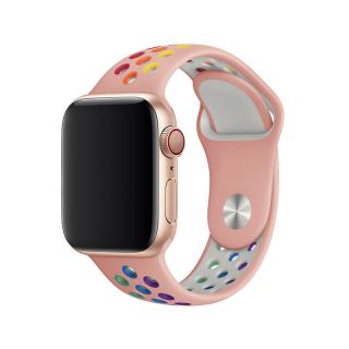 Apple Watch sportszíj - Rainbow pink Óra mérete: 38/40/41mm, Szíj hossza: M-L (közepes és széles csukló), Szíj színe: Rainbow pink