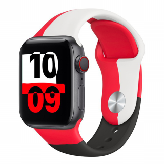 Apple Watch színes szíj - Flamenco Óra mérete: 38/40/41mm, Szíj hossza: M-L (közepes és széles csukló), Szíj színe: Fehér