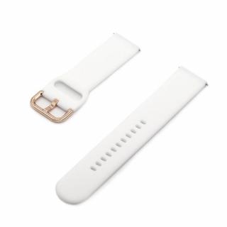 Egyszínű szíj okosórára - Fehér Óra mérete: 22mm, Szíj hossza: M-L (közepes és széles csukló), Szíj színe: Fehér