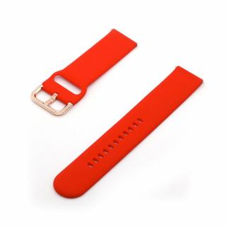Egyszínű szíj okosórára - Piros Óra mérete: 22mm, Szíj hossza: M-L (közepes és széles csukló), Szíj színe: Piros