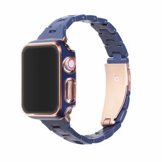 Elegáns Apple Watch óraszíj tokkal - Kék Óra mérete: 41mm, Szíj színe: Kék
