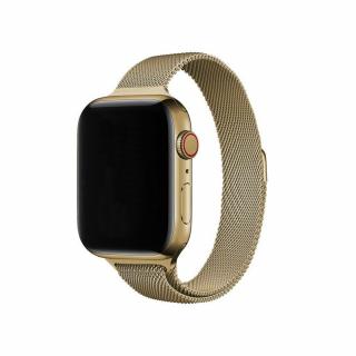 Elegáns női milánói Apple Watch óraszíj - Light Gold Óra mérete: 38/40/41mm, Szíj színe: Light Gold