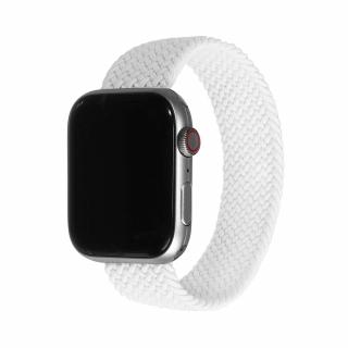 Fonott felhúzható Apple Watch óraszíj - Fehér Óra mérete: 38/40/41mm, Szíj hossza: M (Közepes csuklókerület), Szíj színe: Fehér