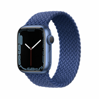 Fonott felhúzható Apple Watch óraszíj - Kék Óra mérete: 38/40/41mm, Szíj hossza: M (Közepes csuklókerület), Szíj színe: Kék