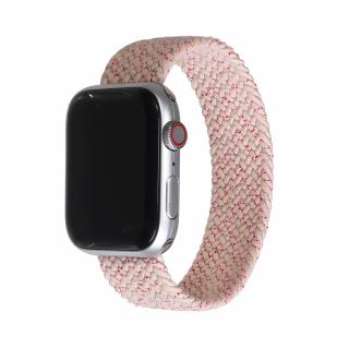 Fonott felhúzható Apple Watch óraszíj - Pink Star Óra mérete: 38/40/41mm, Szíj hossza: M (Közepes csuklókerület), Szíj színe: Világos rózsaszín