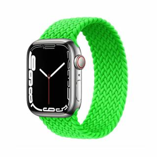 Fonott felhúzható Apple Watch óraszíj - Zöld Óra mérete: 38/40/41mm, Szíj hossza: M (Közepes csuklókerület), Szíj színe: Pisztácia zöld