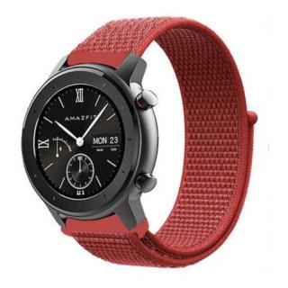 Nejlonos óraszíj okosórára - Piros Óra mérete: 22mm, Szíj színe: Piros