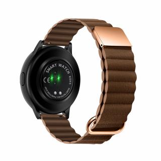 Stílusos mágneses bőrszíj okosórához - Coffee Óra mérete: 22mm, Szíj színe: Coffee