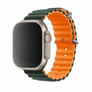 Stílusos Oceán szíj - Zöldes-narancssárga Óra mérete: 38/40/41mm, Szíj színe: Khaki