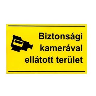 Biztonsági Kamerával Ellátott Terület Tábla 21X30cm