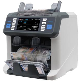 NextCash NC-6920 kétzsebes bankjegyszámláló, pénzszámoló gép - 10 valutás értékszámláló gép forinthoz és egyéb valutákhoz