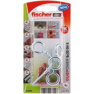 Fischer Dübel Duopower szemes csavarral 6X30 OH K