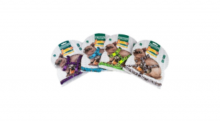 319,05 Hámszett rágcsálóknak leopárd mintás 1x22-45cm