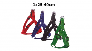 417,26 Fényvisszaverő nylon hám - 1x25-40cm vegyes színek BENNY