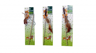 585,61 Macskajáték - Caty Natural Pálcás cicajáték macskamentás egérrel/labdával/hallal 40cm