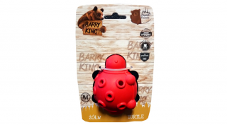 BK15014 Kutyajáték-Barry King extra erős kutyajáték -jutalomfalat adagoló piros teknősbéka 8,8cm