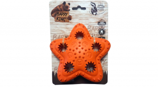 BK15102 Kutyajáték-Barry King extra erős kutyajáték -jutalomfalat adagoló narancs csillag 12,5cm