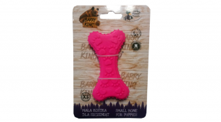 BK15501 Kutyajáték-Barry King puppy bone kutyajáték -pink mancsos dental gumi csont XS 10cm