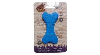 BK15502 Kutyajáték-Barry King puppy bone kutyajáték -kék mancsos dental gumi csont XS 10cm