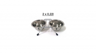 BK18311 Standard fém tál állvánnyal 2x0,22L