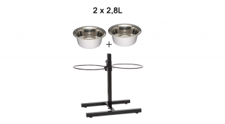 BK18332 Standard fém tál állvánnyal 2x2,8L