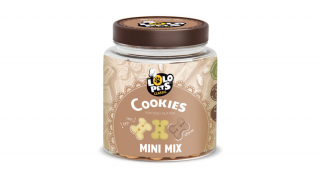 LO80615 Kutya jutalomfalat - Kutyakeksz csont alakú MINI mix 300g