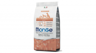 Monge Dog MONOPROTEIN Speciality line All Breeds Adult lazac-rizs 2,5kg, 12kg, 15kg