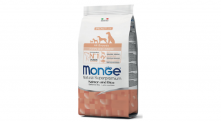 Monge Dog MONOPROTEIN Speciality line All Breeds PuppyJunior lazac-rizs 2,5kg, 12kg, 15kg