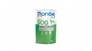 Monge Grill alutasakos kutyaeledel Adult bárány-zöldség 24x100g