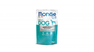 Monge Grill alutasakos kutyaeledel Adult tőkehal 24x100g