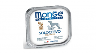 Monge Monoprotein Paté alutálca kutyaeledel 100% szarvas 150g