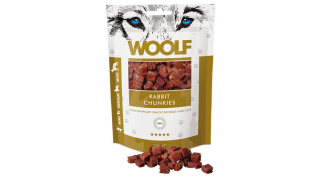 RD1029 Kutya és macska jutalomfalat - Woolf Nyúlhús kockák 100g (10db/gyűjtő)