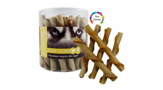 RD16006 Kutya jutalomfalat - Jerky Rawhide rolád - barna, natúr 12,5cm (35db/csomag)