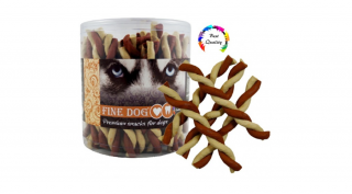 RD16390 Kutya jutalomfalat-Jerky rúd csavart húsos- marha kalciummal és vaníliával 12,5cm (50db/csomag)