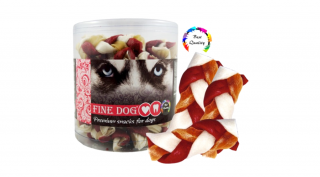 RD16400 Kutya jutalomfalat-Jerky Rawhide fonat-sonkás  6,5cm (40 db/csomag)