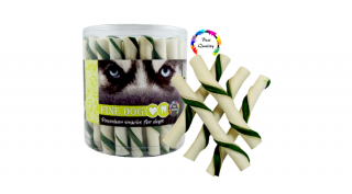 RD16401 Kutya jutalomfalat-Jerky Rawhide rolád-algás, kalciumos 12,5cm (35db/csomag)