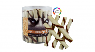 RD16403 Kutya jutalomfalat-Jerky Rawhide rolád-húsos, kalciumos 12,5cm (35db/csomag)