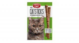 RD2227PE Macska jutalomfalat - Perfecto Cat húsrúd nyúl és baromfi 50g (10db/gyűjtő)