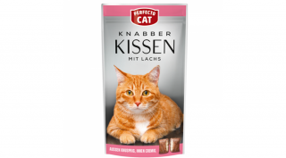 RD2232PE Macska jutalomfalat - Perfecto Cat töltött párnácskák Lazaccal 50g (9db/gyűjtő)
