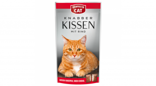 RD2279PE Macska jutalomfalat - Perfecto Cat töltött párnácskák Marhahússal 50g (9db/gyűjtő)