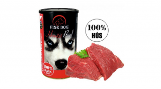 RD340 FINE DOG Kutyakonzerv-MARHA 100%-os hústartalommal 1200g 1db, vagy gyűjtő (ami 8db) vásárlása esetén kedvezőbb áron tudod megvásárolni!!