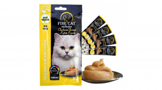 RD8052 Macska jutalomfalat - FINE CAT Exclusive krémsnack CSIRKE  GARNÉLA 4x15g