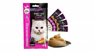 RD8053 Macska jutalomfalat - FINE CAT Exclusive krémsnack KACSA  CSIRKE 4x15g