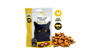 RD8055 Macska jutalomfalat - FINE CAT Exclusive töltött párnák ANTI-HAIRBALL CSIRKE 60g