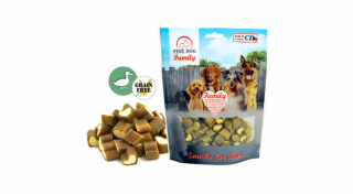 RD808 Kutya jutalomfalat - Fine Dog FAMILY -  Kacsahús szívecskék "Duck Heart"  200g