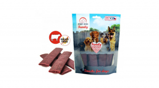 RD810 Kutya jutalomfalat - Fine Dog FAMILY marhahús lapok "Beef strips" 200g