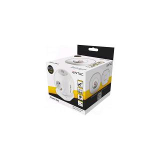 Entac Gömb elosztó 3 foglalattal, 2x2.1A USB-vel kapcsolóval 1.5m 3G1.5