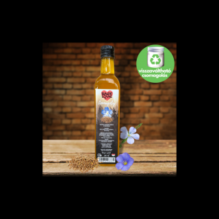 100% Lenmagolaj, hidegen sajtolt, 500 ml - BARF LOVE