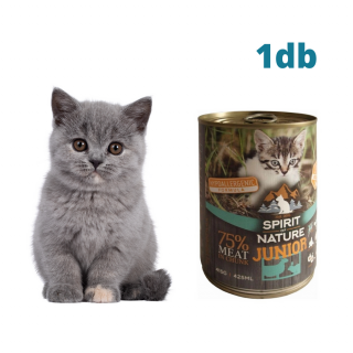 Adomány a Felemás Mancsok – Kölyökmentés részére - Konzerv kölyökmacska eledel (donation to Puppy rescue - wet food for kittens) Spirit of Nature Cat konzerv Junior 1 db